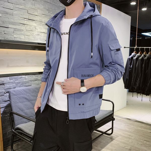 men's jacket 2020 new hunting clothes korean fashion handsome spring and autumn hooded casual tooling coat, Black;brown
men's jacket 2020 new hunting clothes korean fashion handsome spring and autumn hooded casual tooling coat, Black;brown