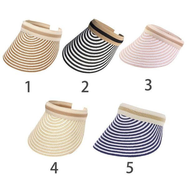 wide brim hats korean style women ladies weave straw empty sun visor hat clip-on contrast color striped anti-uv outdoor cap 2xpd, Blue;gray
wide brim hats korean style women ladies weave straw empty sun visor hat clip-on contrast color striped anti-uv outdoor cap 2xpd, Blue;gray