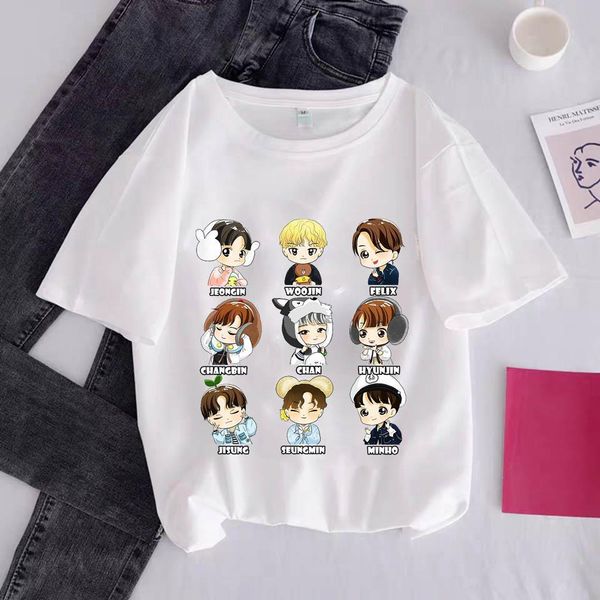 fashion brand women's t-shirts clothing 2020 summer women casual tees kpop stray kids graphic t shirt women's tshirts, White
fashion brand women's t-shirts clothing 2020 summer women casual tees kpop stray kids graphic t shirt women's tshirts, White