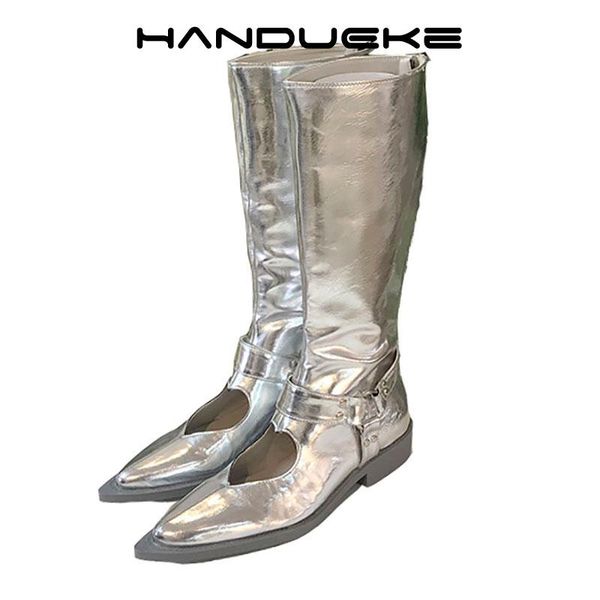 boots 2021 autumn fashion streetwear designer style sweet heart hollow out metallic pu women stylish shoes, Black
boots 2021 autumn fashion streetwear designer style sweet heart hollow out metallic pu women stylish shoes, Black