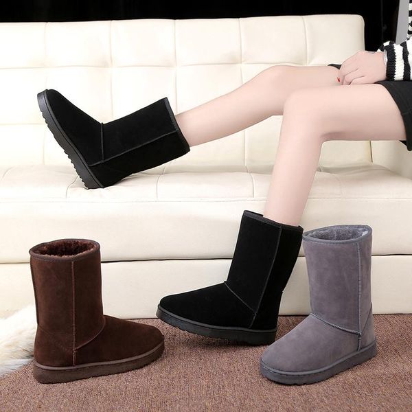 women snow boots warm short fur plush winter ankle boot platform ladies suede slip on shoes female comforty botas para mujer, Black
women snow boots warm short fur plush winter ankle boot platform ladies suede slip on shoes female comforty botas para mujer, Black