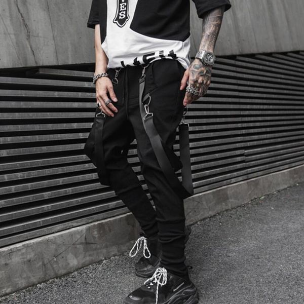 2021 new black men patchwork punk-hip-hop tapes men's corridors spring street summer casual pants 3pv5, White;black
2021 new black men patchwork punk-hip-hop tapes men's corridors spring street summer casual pants 3pv5, White;black