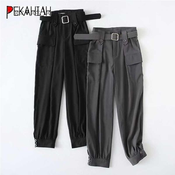 2020 high waist wide leg pants women fashion slim pocket sashes harem pants casual loose black button chic1, Black;white
2020 high waist wide leg pants women fashion slim pocket sashes harem pants casual loose black button chic1, Black;white
