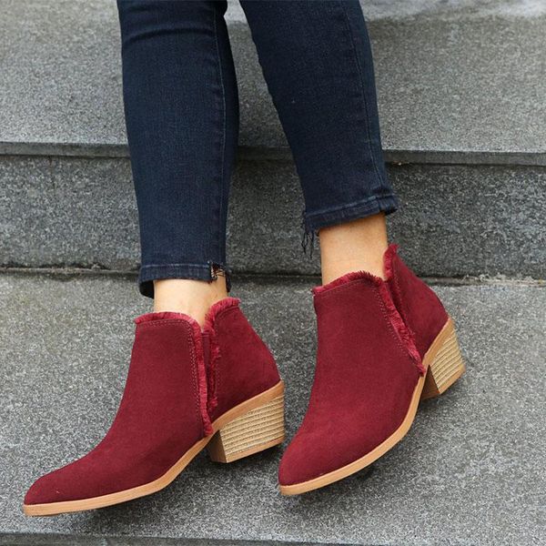 boots ladies ankle slip on platform square heels women's short flock pointed toe female footwear women fashion shoes, Black
boots ladies ankle slip on platform square heels women's short flock pointed toe female footwear women fashion shoes, Black