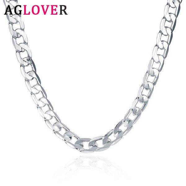 aglover new 925 sterling silver 16/18/20/22/24 inch 8mm side chain necklace for woman man fashion charm jewelry gift
aglover new 925 sterling silver 16/18/20/22/24 inch 8mm side chain necklace for woman man fashion charm jewelry gift