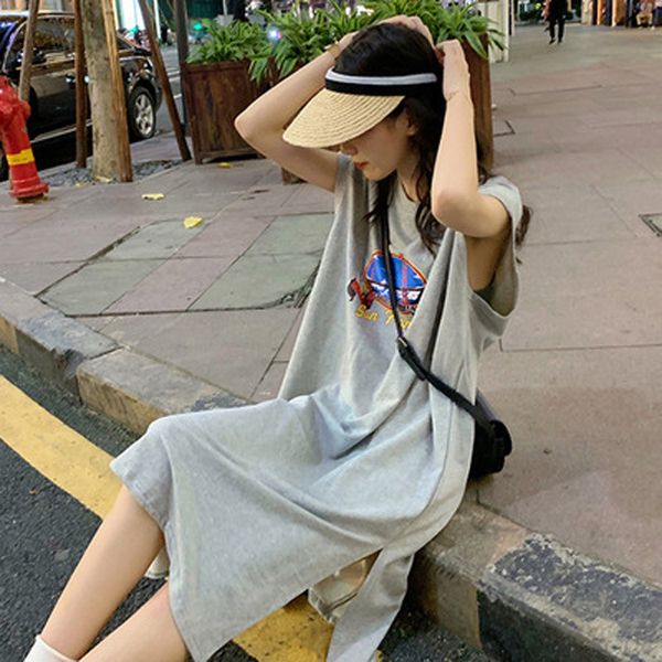 2021 new loosely divided line ladies fashion the neck female printed t-shirt dressed streetwear plus size dresses 9dyb, Black;gray
2021 new loosely divided line ladies fashion the neck female printed t-shirt dressed streetwear plus size dresses 9dyb, Black;gray