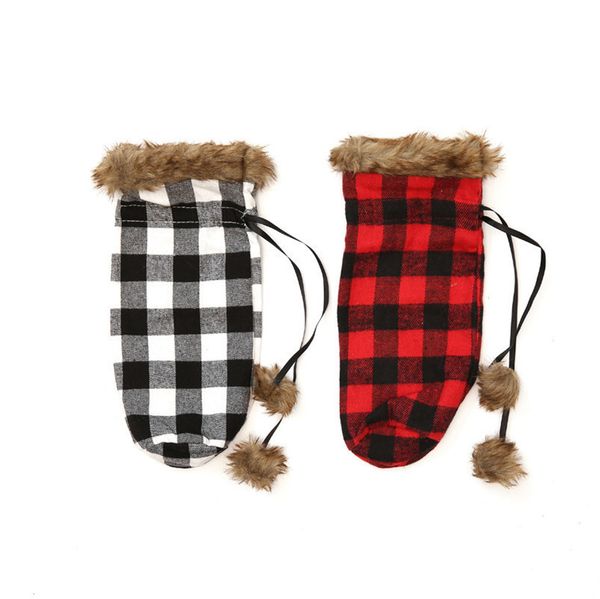 2020 christmas drinks wine bottle cover with fur ball lined drawstring plaid sleeve bottles covers bags party home decoration favor e102104
2020 christmas drinks wine bottle cover with fur ball lined drawstring plaid sleeve bottles covers bags party home decoration favor e102104