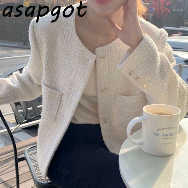 women's jackets korean chic simple temperament round neck loose wild pocket single-breasted long-sleeved tweed plaid coat office lady f, Black;brown
women's jackets korean chic simple temperament round neck loose wild pocket single-breasted long-sleeved tweed plaid coat office lady f, Black;brown