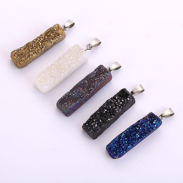 natural white crystal stone plated pendant necklaces for women girl party club decor jewelry with chain, Silver
natural white crystal stone plated pendant necklaces for women girl party club decor jewelry with chain, Silver
