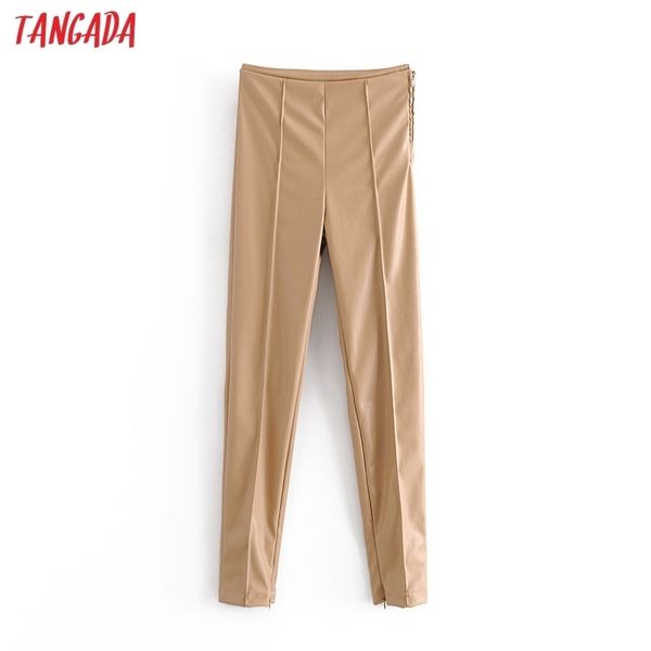 tangada women khaki skinny pu leather pants stretch zipper female autumn winter pencil pants trousers qn10 201111, Black;white
tangada women khaki skinny pu leather pants stretch zipper female autumn winter pencil pants trousers qn10 201111, Black;white