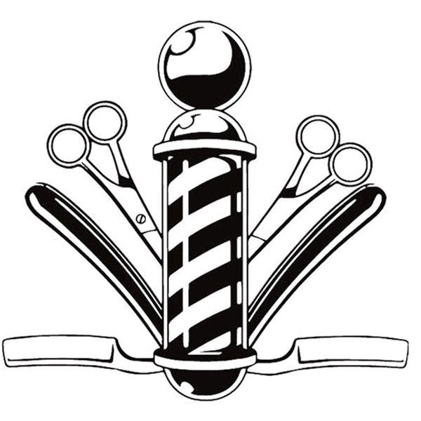 14.8cm*13.9cm barber shop comb scissor haircut vinyl car sticker c22-0079 
14.8cm*13.9cm barber shop comb scissor haircut vinyl car sticker c22-0079
