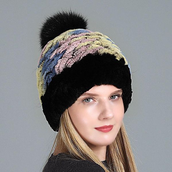 beanie/skull caps winter natural real fur beanies hat elastic knitted warm women good quality rex balls hats, Blue;gray
beanie/skull caps winter natural real fur beanies hat elastic knitted warm women good quality rex balls hats, Blue;gray
