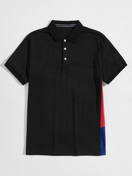 men contrast panel polo shirt d0ao#, White;black
men contrast panel polo shirt d0ao#, White;black