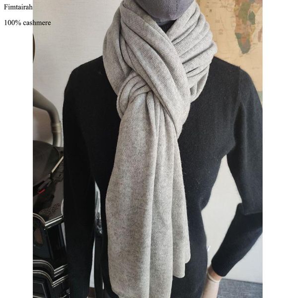 трикотажные чистые 100% кашемировые шарф женские мужчины унисекс длинная зимняя осень для женской шерстяной шали обертывают тепло, Blue;gray