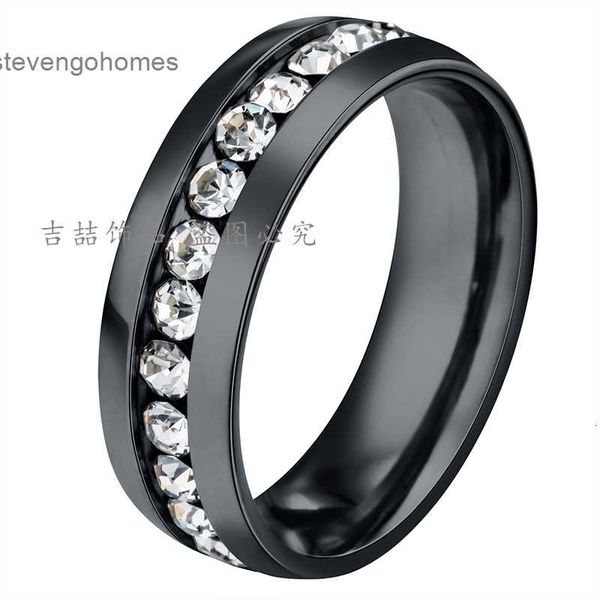 single 6mm jewelry row personality fashion japan and korea gold plated full diamond stainless steel tail ring, Silver
single 6mm jewelry row personality fashion japan and korea gold plated full diamond stainless steel tail ring, Silver
