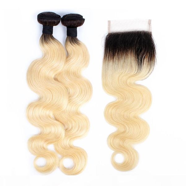 1b 613 ombre blonde human hair bundles with closure body wave dark roots brazilian virgin hair extensions 2 bundles with 4x4 lace closure, Black;brown
1b 613 ombre blonde human hair bundles with closure body wave dark roots brazilian virgin hair extensions 2 bundles with 4x4 lace closure, Black;brown