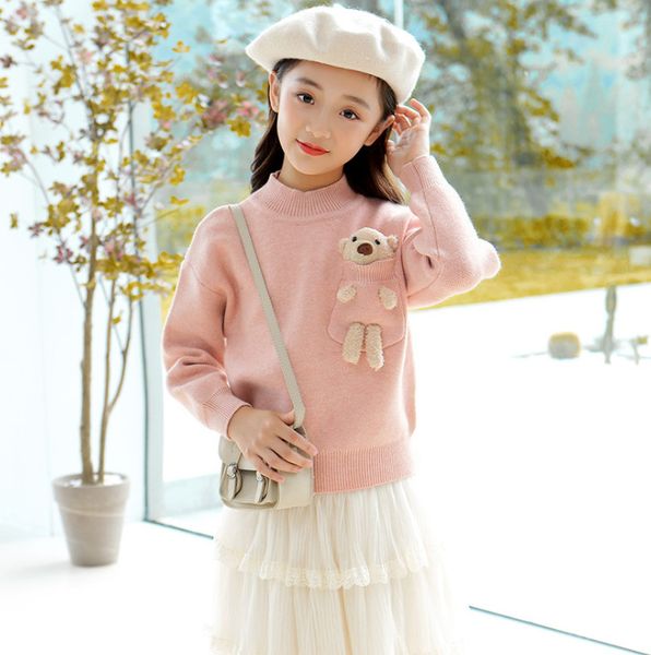 fall winter big kids sweater old girls pocket bear doll knitted long sleeve sweater pullover children casual jumper a4579, Blue
fall winter big kids sweater old girls pocket bear doll knitted long sleeve sweater pullover children casual jumper a4579, Blue