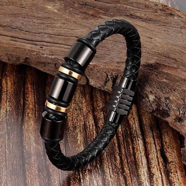 charm bracelets fashion trend men's black leather woven texture diy combination punk sports and leisure bracelet boutique jewelry, Golden;silver
charm bracelets fashion trend men's black leather woven texture diy combination punk sports and leisure bracelet boutique jewelry, Golden;silver
