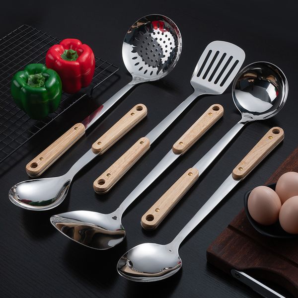 stainless steel spoon spatula portable durable wooden utensil fork kitchen cooking soup spoons kitchen fry shovels colander 77 m2
stainless steel spoon spatula portable durable wooden utensil fork kitchen cooking soup spoons kitchen fry shovels colander 77 m2