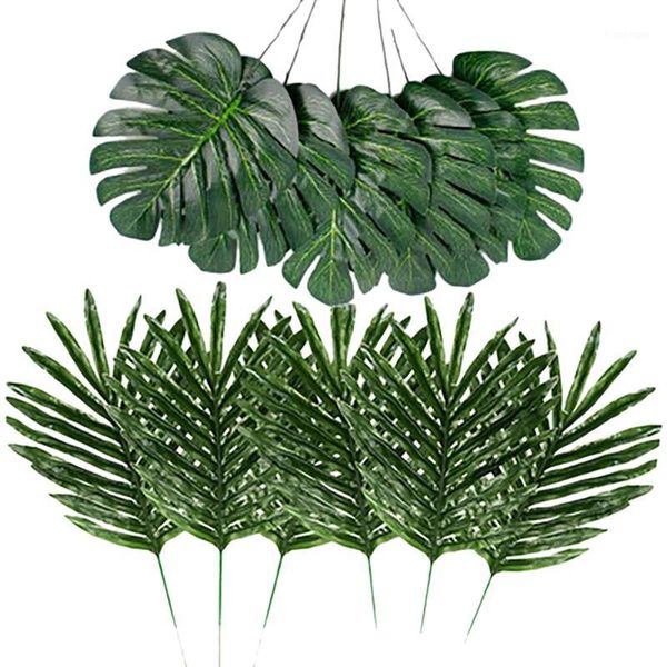 24 pcs 2 kinds tropical plant palm leaves artificial palm leaves faux safari hawaiian turtle leaf luau party suppl1
24 pcs 2 kinds tropical plant palm leaves artificial palm leaves faux safari hawaiian turtle leaf luau party suppl1