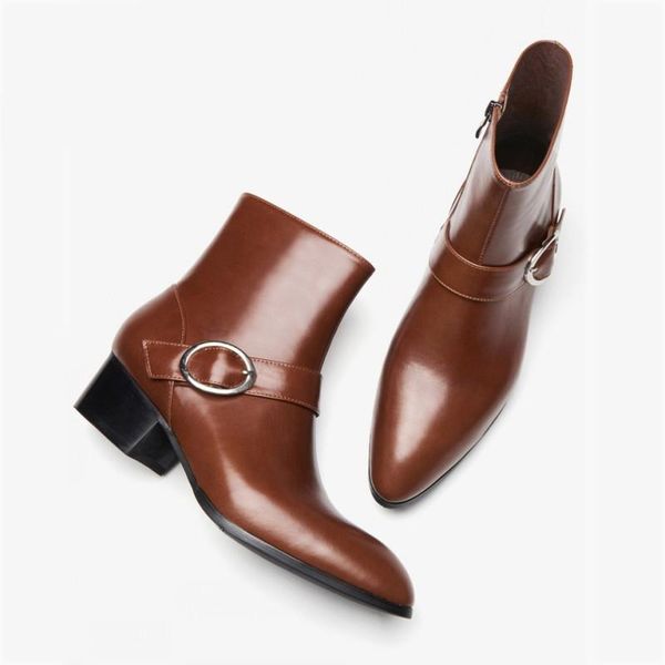 boots winter men pointed toe zipper genuine leather ankle shoes male brand fashion black brown business high heel dress
boots winter men pointed toe zipper genuine leather ankle shoes male brand fashion black brown business high heel dress