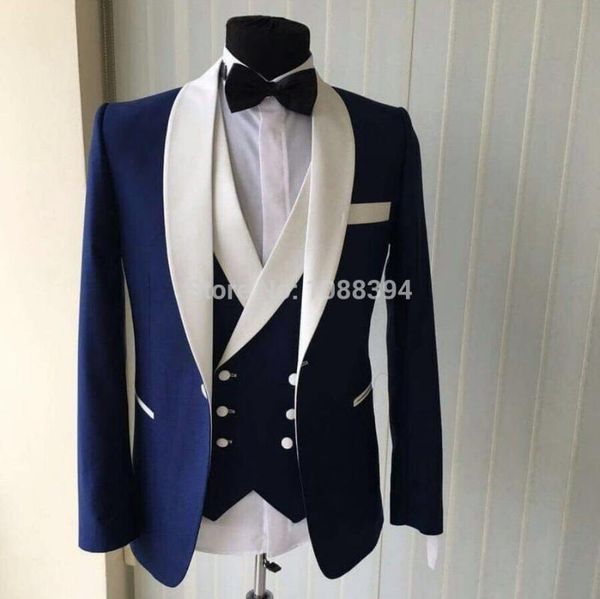 selling 2020 classic blue men suits formal wear groom tuxedos blazer groomsmen wedding suits for men (jacket+pants+vest+bow, White;black
selling 2020 classic blue men suits formal wear groom tuxedos blazer groomsmen wedding suits for men (jacket+pants+vest+bow, White;black