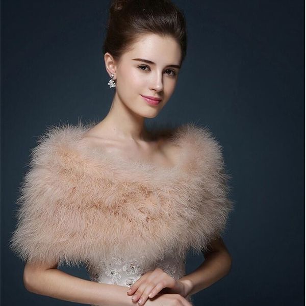 wedding fur cape luxurious ostrich feathers camel fur boleros wedding bride white ivory shrug bridal party shawls bolero y201024, Blue;gray
wedding fur cape luxurious ostrich feathers camel fur boleros wedding bride white ivory shrug bridal party shawls bolero y201024, Blue;gray