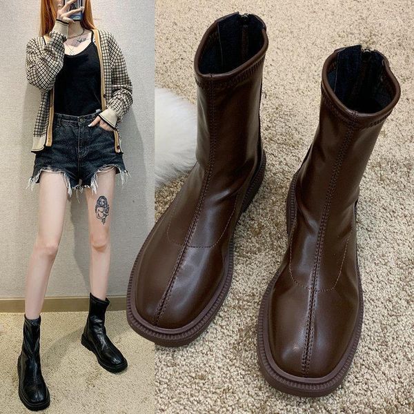 round toe woman flat boots zipper shoes boots-women winter footwear luxury designer low rock 2021 autumn ladies rubber fashion1, Black
round toe woman flat boots zipper shoes boots-women winter footwear luxury designer low rock 2021 autumn ladies rubber fashion1, Black