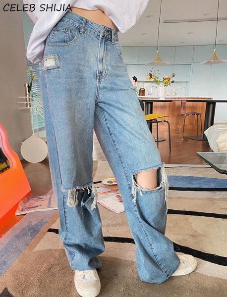 shijia vintage ripped jeans for women high waist loose streetwear hole denim jeans female straight leg pantalones de mujer 2021, Blue
shijia vintage ripped jeans for women high waist loose streetwear hole denim jeans female straight leg pantalones de mujer 2021, Blue