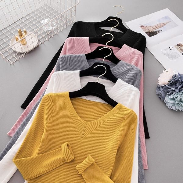 autumn pullover women v neck sweater knitted jumper womens sweaters winter for women sweaters and pullovers trui dames 201111, White;black
autumn pullover women v neck sweater knitted jumper womens sweaters winter for women sweaters and pullovers trui dames 201111, White;black