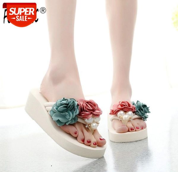 6 cm high heel women's sweet flowers wear beach shoes, women's summer thick bottom flip-flops, non-slip wedge heel sandals shoe #b, Black
6 cm high heel women's sweet flowers wear beach shoes, women's summer thick bottom flip-flops, non-slip wedge heel sandals shoe #b, Black