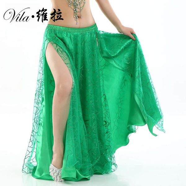 stage wear 9 colors women belly dance clothes full circle maxi skirt side split long 2 layers rose skirts, Black;red
stage wear 9 colors women belly dance clothes full circle maxi skirt side split long 2 layers rose skirts, Black;red
