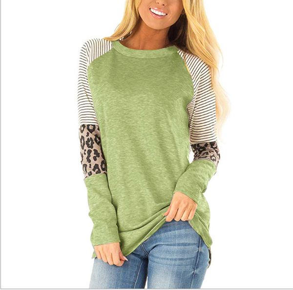 womens long sleeve t shirts round neck sweatshirts leopard print stripe leopard print for women, White
womens long sleeve t shirts round neck sweatshirts leopard print stripe leopard print for women, White