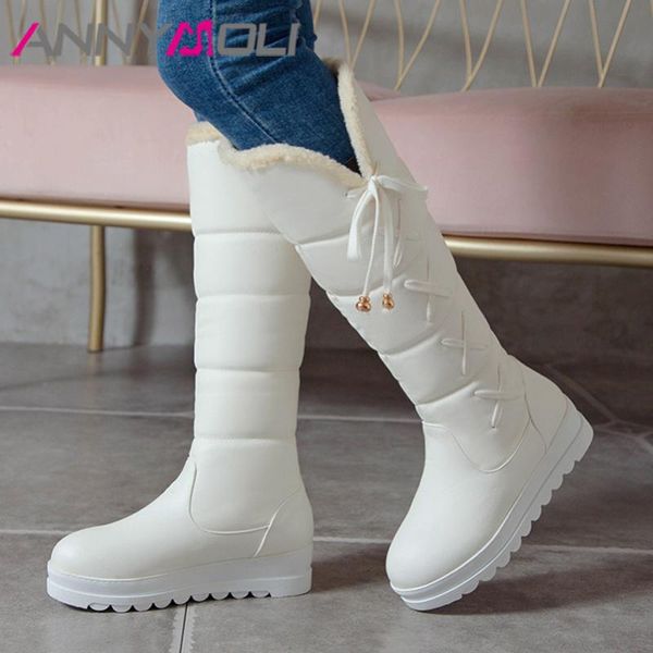 annymoli snow boots женщина плоская платформа колено высокие сапоги лук круглый toe длинные женская обувь зимняя теплый белый большой размер, Black
annymoli snow boots женщина плоская платформа колено высокие сапоги лук круглый toe длинные женская обувь зимняя теплый белый большой размер, Black