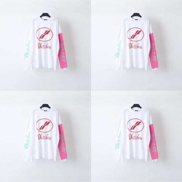 20ss autumn winter we11don lettered reflective printing stitching contrast color couples versatile autumn and winter sleeves letter sleeve t, Black
20ss autumn winter we11don lettered reflective printing stitching contrast color couples versatile autumn and winter sleeves letter sleeve t, Black