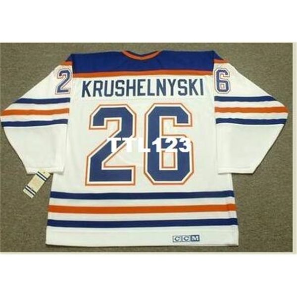 men #26 mike krushelnyski edmonton oilers 1987 ccm vintage home hockey jersey or custom any name or number retro jersey, Black
men #26 mike krushelnyski edmonton oilers 1987 ccm vintage home hockey jersey or custom any name or number retro jersey, Black