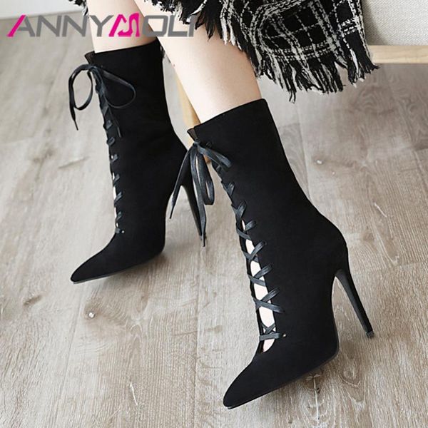 annymoli women boots autumn mid calf boots leopard thin heel cutout extreme high heel shoes female new plus size 4-12, Black
annymoli women boots autumn mid calf boots leopard thin heel cutout extreme high heel shoes female new plus size 4-12, Black