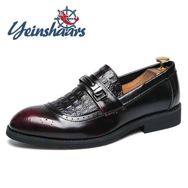 mens shoes casual slip on formal shoes crocodile pattern loafers leather fashion men retro pointed toe party flats, Black 
mens shoes casual slip on formal shoes crocodile pattern loafers leather fashion men retro pointed toe party flats, Black