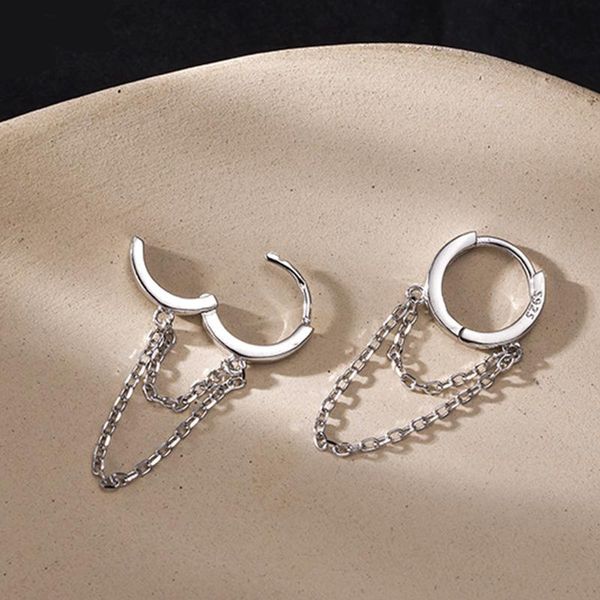 hoop & huggie layered chain earring 925 sterling silver rose gold round luxury women earrings korean fashion jewelry, Golden;silver
hoop & huggie layered chain earring 925 sterling silver rose gold round luxury women earrings korean fashion jewelry, Golden;silver