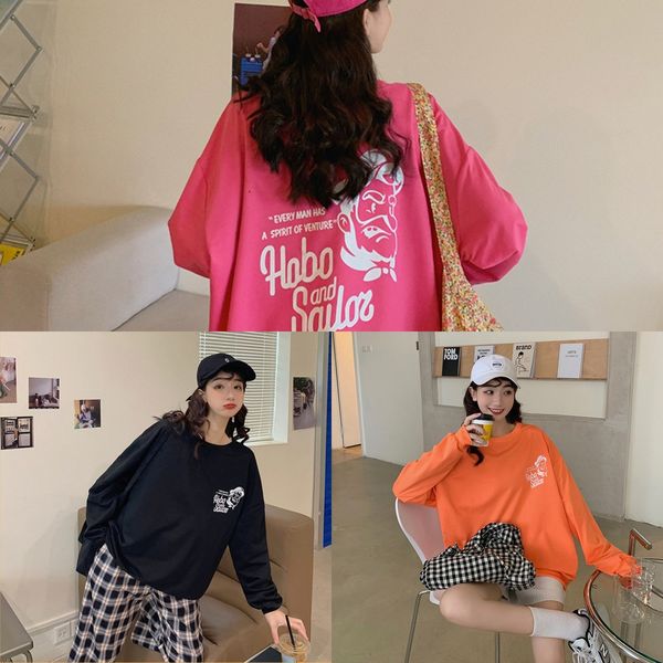 women's clothing 2020 autumn new loose sweater large sweater women cute cartoon pattern printed crew neck mid length woqey, Black
women's clothing 2020 autumn new loose sweater large sweater women cute cartoon pattern printed crew neck mid length woqey, Black