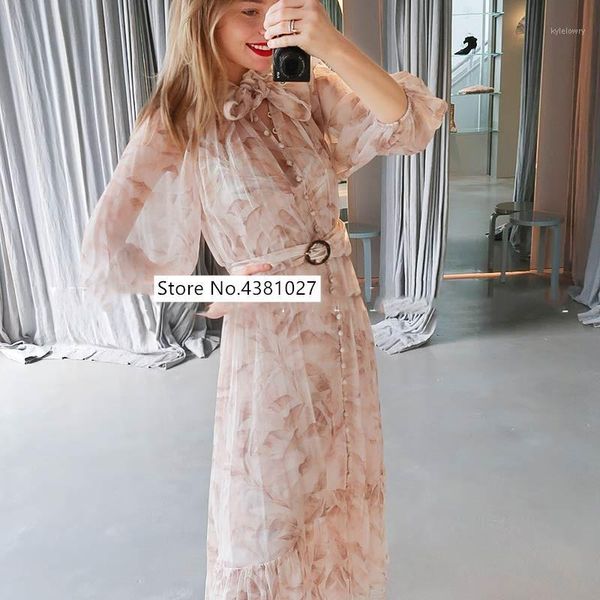 100% silk women's 2020 spring new flower print lacing v collar puff sleeve long dress1, Black;gray
100% silk women's 2020 spring new flower print lacing v collar puff sleeve long dress1, Black;gray