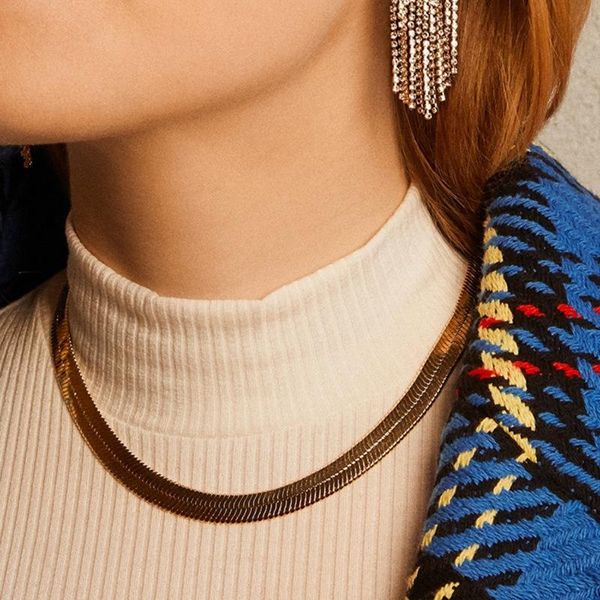 цзяо золото серебро цвет flat cooper елочка цепи choker ожерелье для женщин, Golden;silver
цзяо золото серебро цвет flat cooper елочка цепи choker ожерелье для женщин, Golden;silver