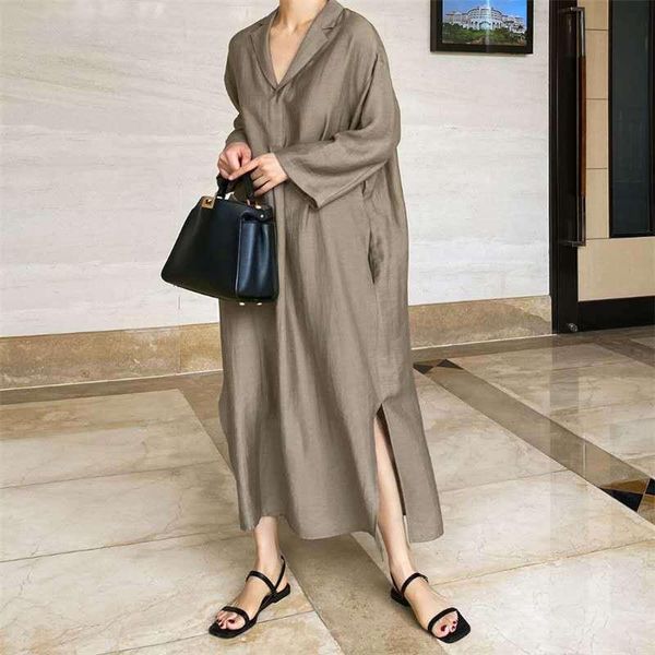 casual dresses nini wonderland 2021 autumn plus size dress women v neck split shirt female loose vintage robe solid, Black;gray
casual dresses nini wonderland 2021 autumn plus size dress women v neck split shirt female loose vintage robe solid, Black;gray