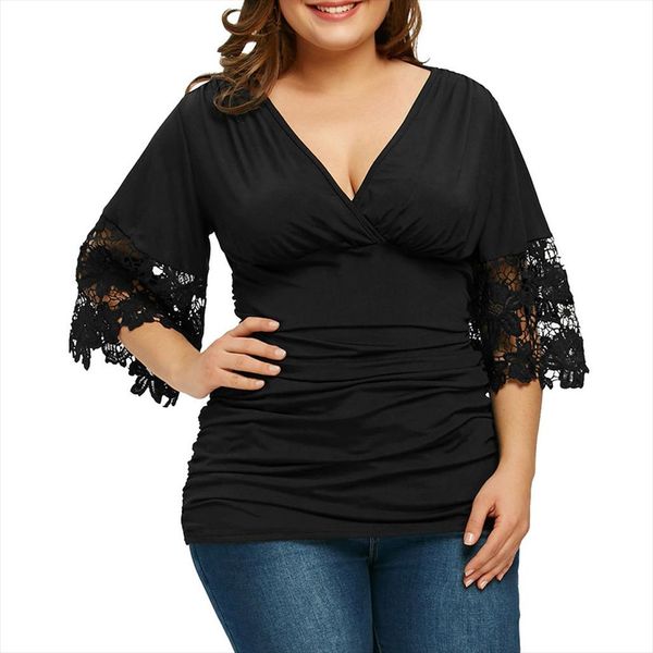 fashion blouse women v neck plus size half sleeve ruched empire waist blusas femininas camisas mujer womens and blouse, White
fashion blouse women v neck plus size half sleeve ruched empire waist blusas femininas camisas mujer womens and blouse, White
