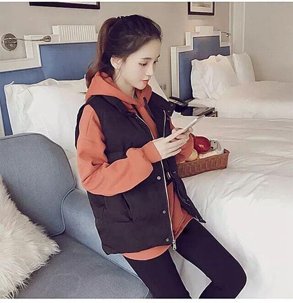 plus size autumn winter coat women ladies gilet colete feminino casual waistcoat female sleeveless cotton vest jacket, Black;white
plus size autumn winter coat women ladies gilet colete feminino casual waistcoat female sleeveless cotton vest jacket, Black;white