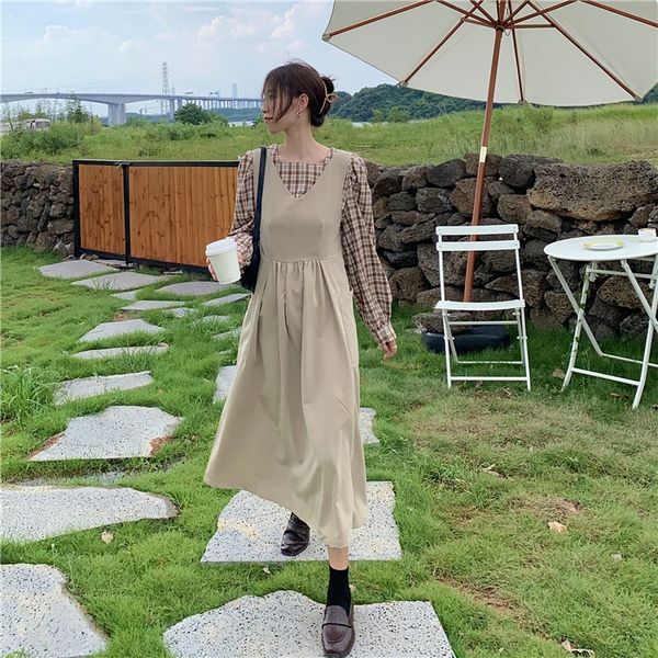 2020 big skirt dress autumn suit women's long sleeve plaid shirt + medium length large swing skirt with two piece dress 85j7j, Gray
2020 big skirt dress autumn suit women's long sleeve plaid shirt + medium length large swing skirt with two piece dress 85j7j, Gray