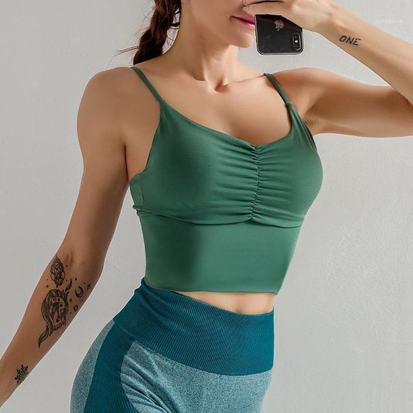 gym clothing naked-feel fabrics yoga sport bras women fold design push up fitness jogger bra running workout athletic crop 1, White;black
gym clothing naked-feel fabrics yoga sport bras women fold design push up fitness jogger bra running workout athletic crop 1, White;black