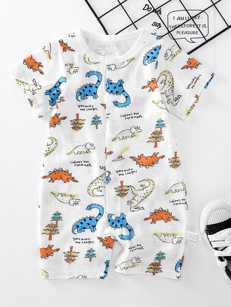 baby boy cartoon graphic tee romper she02, Blue 
baby boy cartoon graphic tee romper she02, Blue