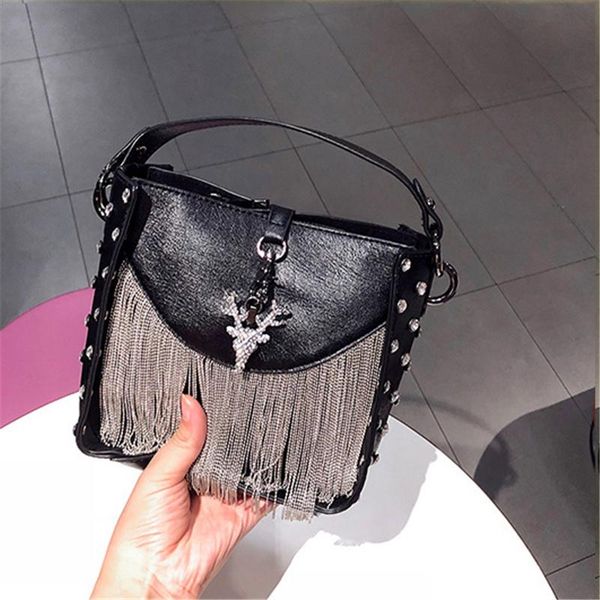 women crystal deer totes black red luxury handbags tassel leather clutch evening bag ladies small crossbody shoulder bags
women crystal deer totes black red luxury handbags tassel leather clutch evening bag ladies small crossbody shoulder bags