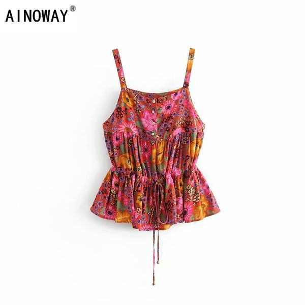 vintage chic fashion floral print women sleeveless crop beach bohemian vest short bow boho camis ruffles female y200701, White
vintage chic fashion floral print women sleeveless crop beach bohemian vest short bow boho camis ruffles female y200701, White